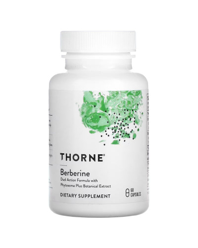 Берберин, 1000 мг, Berberine, Thorne Research, 60 Капсул