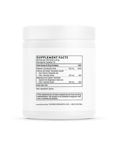 Кальцій і Магній з Вітаміном C, Cal-Mag Citrate + Vitamin C, Effervescent Powder, Thorne Research, 214 гр