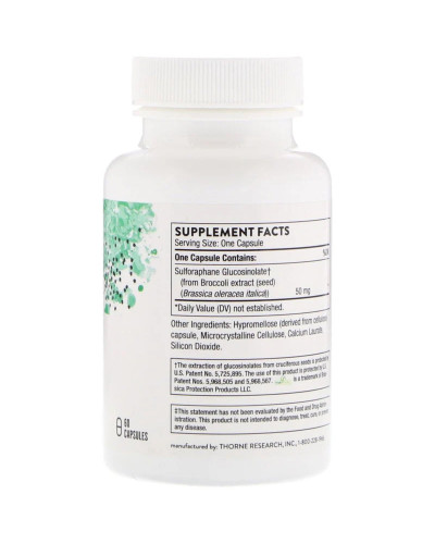 Экстракт семян Брокколи, Crucera-SGS, Thorne Research, 60 капсул