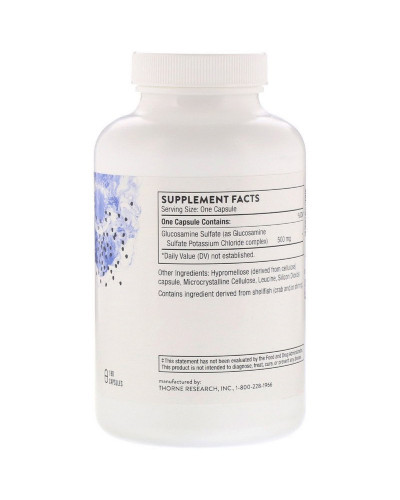 УЦІНКА Глюкозамін Сульфат, Glucosamine Sulfate, Thorne, 180 капсул (короткий термін придатності)