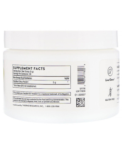 Пектин порошкоподібний фракціонований, Fractionated Pectin Powder, Thorne Research, 150 гр (5,3 унції)