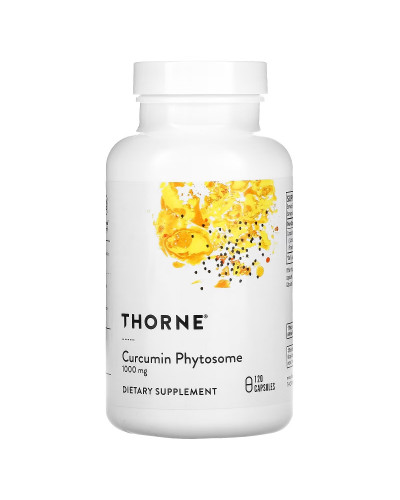 Фитосомы Куркумина, 1000 мг, Curcumin Phytosome, Thorne Research, 120 капсул