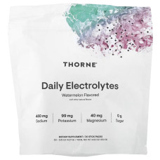 Электролиты, вкус арбуза, Daily Electrolytes, Thorne, 30 стыков