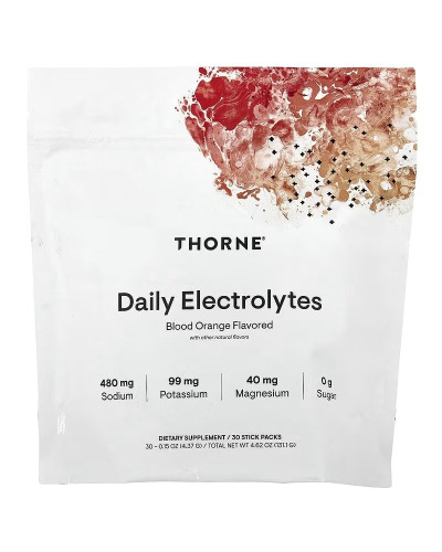 Электролиты, вкус сицилийского апельсина, Daily Electrolytes, Thorne, 30 стыков