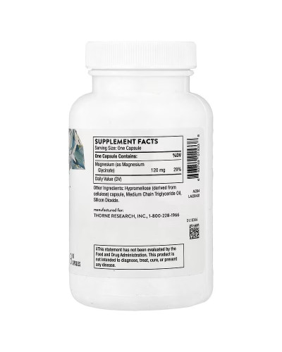 Магний глицинат, Magnesium Glycinate, Thorne, 90 капсул Магний глицинат, Magnesium Glycinate, Thorne, 90 капсул