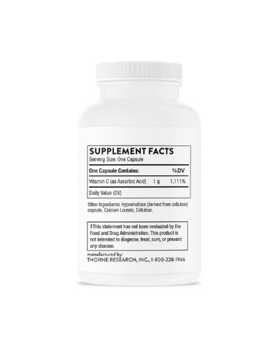 Аскорбінова кислота Вітамін C, Ascorbic Acid Vitamin C, Thorne Research, 60 капсул Аскорбінова кислота Вітамін C, Ascorbic Acid Vitamin C, Thorne Research, 60 капсул