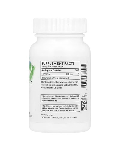 Теанін, Theanine, Thorne Research, 90 капсул