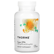 Супер Омега c высоким уровнем EPA, Super EPA, Thorne Research, 90 гелевых капсул