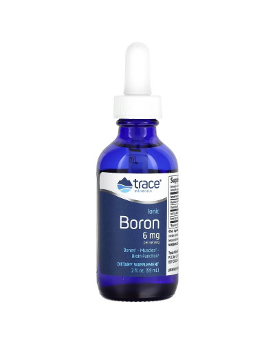 Бор Ионный в каплях, 6 мг, Ionic Boron, Trace Minerals, 59 мл