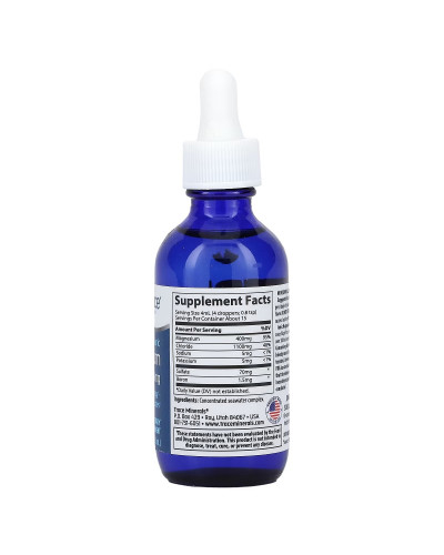 Магний ионизированный в каплях, 400 мг, Ionic Magnesium, Trace Minerals, 59 мл