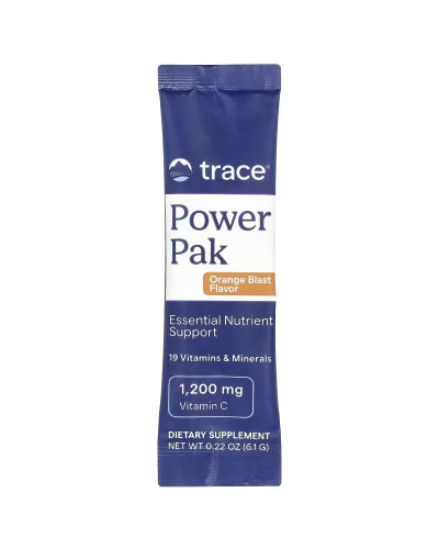 Электролиты, вкус апельсина, Power Pak, Trace, 1 пакетик