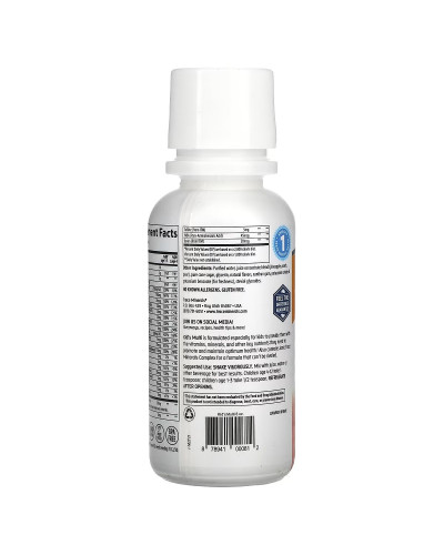 Детские мультивитамины, цитрусовый вкус, Kid's Multi, Trace Minerals, 237 мл Детские мультивитамины, цитрусовый вкус, Kid's Multi, Trace Minerals, 237 мл