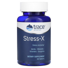 Восстановление и Защита от стресса, Stress-X, Trace Minerals, 60 таблеток