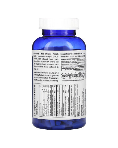Концентрированные Микроэлементы, ConcenTrace, Trace Minerals, 300 таблеток