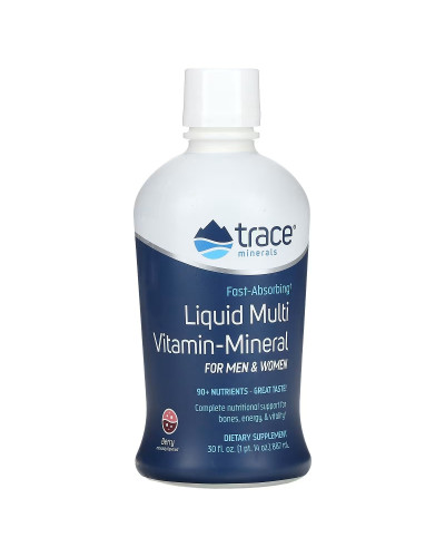 Витаминно-минеральный комплекс, вкус ягод, Liquid Multi, Vitamin-Mineral, Trace Minerals, 887 мл