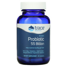 Пробиотик, 55 миллиардов, Probiotic, Trace Minerals, 30 капсул