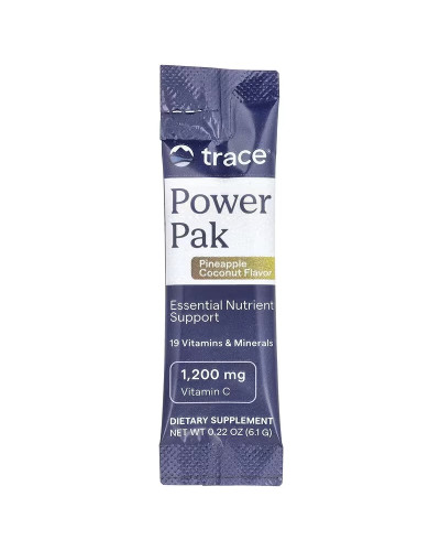 Электролиты, вкус ананаса кокоса, Power Pak, Trace Minerals, 30 пакетов по 6 гр.