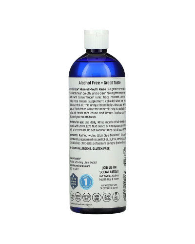 Мінеральний ополіскувач для рота, смак м'яти, ConcenTrace Mineral Mouth Rinse, Trace Minerals, 473 мл