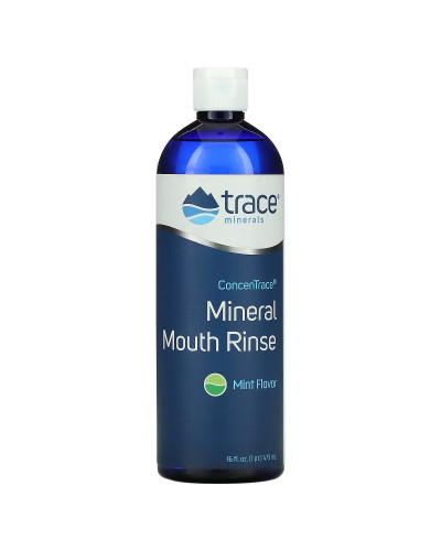 Мінеральний ополіскувач для рота, смак м'яти, ConcenTrace Mineral Mouth Rinse, Trace Minerals, 473 мл