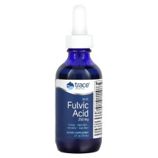 Фульвовая Кислота Ионная, 250 мг, Ionic Fulvic Acid, Trace Minerals, 59 мл