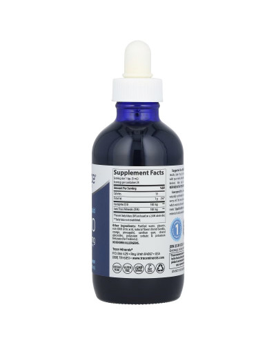 Коензим Q10 у краплях, 100 мг, смак мандарину, Liquid CoQ10, Trace Minerals, 118 мл Коензим Q10 у краплях, 100 мг, смак мандарину, Liquid CoQ10, Trace Minerals, 118 мл