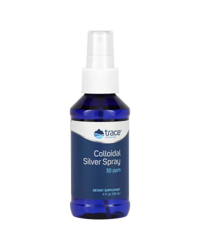 Коллоидное серебро, спрей, Colloidal Silver Spray, Trace Minerals, 118 мл