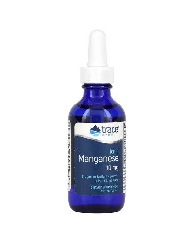 Марганец ионный в каплях, 10 мг, Ionic Manganese, Trace Minerals, 59 мл