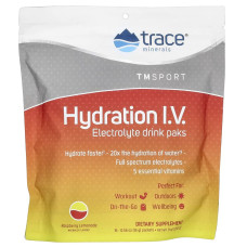Электролиты, вкус малины, Electrolyte Drink Paks, Trace Minerals, 16 пакетов