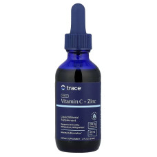 Витамин C и Цинк ионизированные в каплях, Ionic Vitamin C+Zinc, Trace Minerals, 59 мл