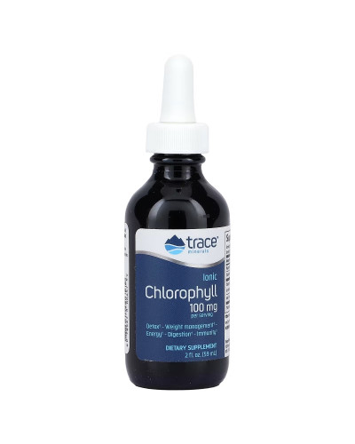 Ионный хлорофилл в каплях, 100 мг, Ionic Chlorophyll, Trace Minerals, 59 мл