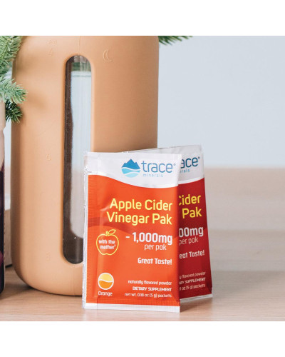 Яблучний оцет, 1000 мг, апельсиновий смак, Apple Cider Vinegar Paks, Trace Minerals, 30 пакетиків Яблучний оцет, 1000 мг, апельсиновий смак, Apple Cider Vinegar Paks, Trace Minerals, 30 пакетиків
