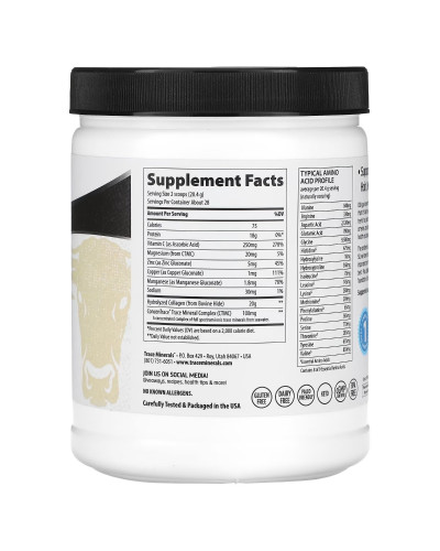 Колагенові пептиди, Grass-Fed Collagen Peptides, Trace Minerals, 571 гр