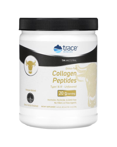 Колагенові пептиди, Grass-Fed Collagen Peptides, Trace Minerals, 571 гр