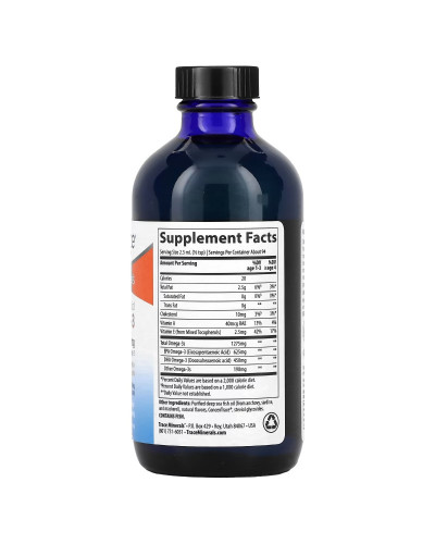 Омега-3 для дітей, 1275 мг, смак апельсину, Children's Liquid Omega-3, Trace Minerals, 237 мл