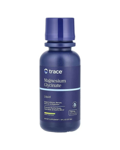 Магній гліцинат, смак лимона, Liquid Magnesium Glycinate, Trace, 237 мл
