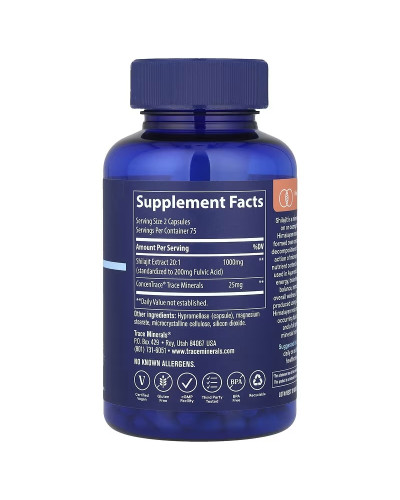 Муміє, Shilajit, Trace Minerals, 150 капсул