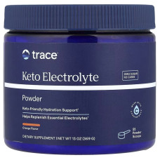 Электролиты-Кето, вкус апельсина, Keto Electrolyte Powder, Trace Minerals, 369 гр