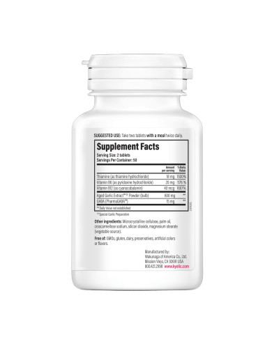 Екстракт часнику, для зняття стресу та втоми, Aged Garlic Extract, Stress & Fatigue Relief, Kyolic, 100 таблеток