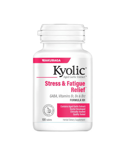 Екстракт часнику, для зняття стресу та втоми, Aged Garlic Extract, Stress & Fatigue Relief, Kyolic, 100 таблеток