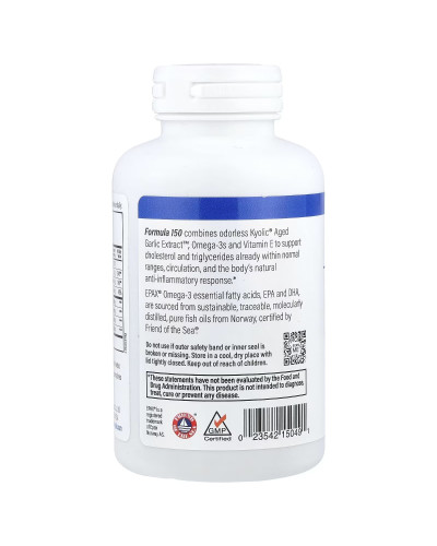 Екстракт часнику з Омега-3, Aged Garlic Extract, Cholesterol & Circulation Health, Kyolic, 90 гелевих капсул