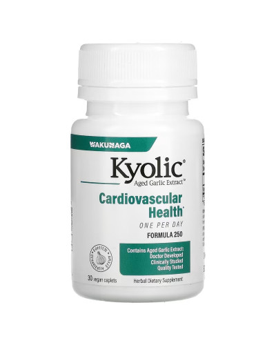 Екстракт часнику, 1000 мг, Aged Garlic Extract, Cardiovascular, Kyolic, 30 веганських каплет