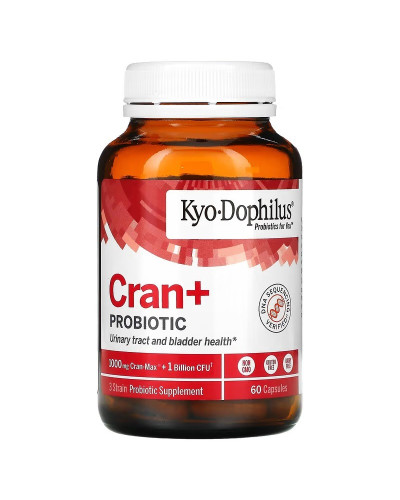 Пробіотик з журавлиною, Kyo-Dophilus, Cran+ Probiotic, Kyolic, 60 капсул