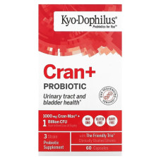 Пробіотик з журавлиною, Kyo-Dophilus, Cran+ Probiotic, Kyolic, 60 капсул