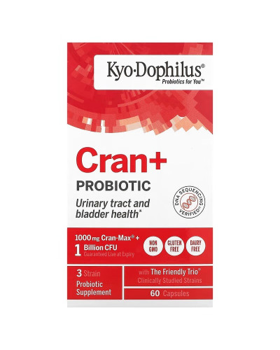 Пробіотик з журавлиною, Kyo-Dophilus, Cran+ Probiotic, Kyolic, 60 капсул