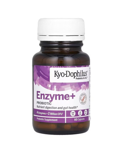 Пробіотик з ферментами, Kyo Dophilus, Enzyme+Probiotic, Kyolic, 60 капсул