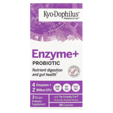 Пробіотик з ферментами, Kyo Dophilus, Enzyme+Probiotic, Kyolic, 60 капсул