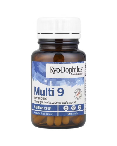 Пробіотики мульти, 6 млрд КУО, Kyo-Dophilus, Multi 9 Probiotic, 6 Billion CFU, Kyolic, 90 капсул