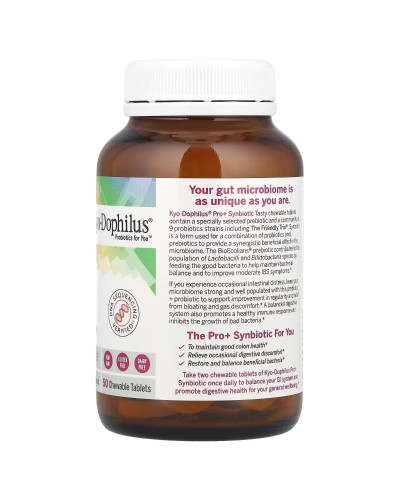 Пробіотик з пребіотиком, смак ягідної смузі, Kyo-Dophilus Pro+Synbiotic, Kyolic, 50 жувальних таблеток