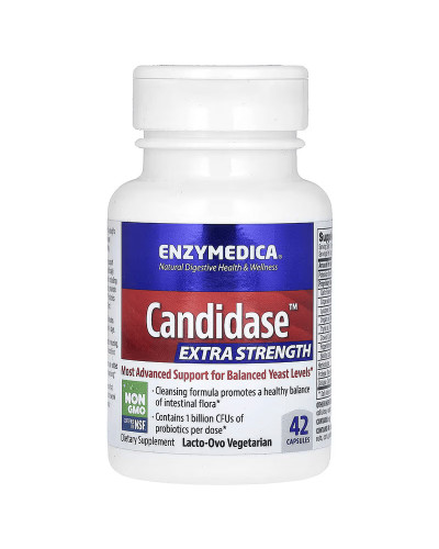 Кандидаза, Посилена формула, Candidase Extra Strength, Enzymedica 42 капсули