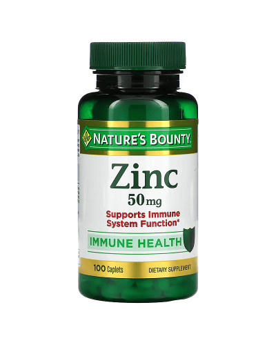 Цинк, 50 мг, Zinc, Nature's Bounty, 100 каплет